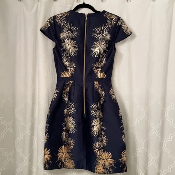 Ted Baker Tdzalla Sculpted Stardust Jacquard Dress - Picture 4 of 7